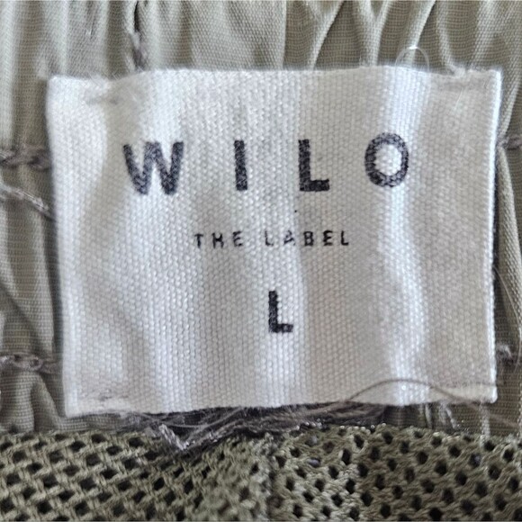 Wilo the Label Jogger Pants Sz L Comfortable Elastic Waistband Olive Green - Picture 6 of 15